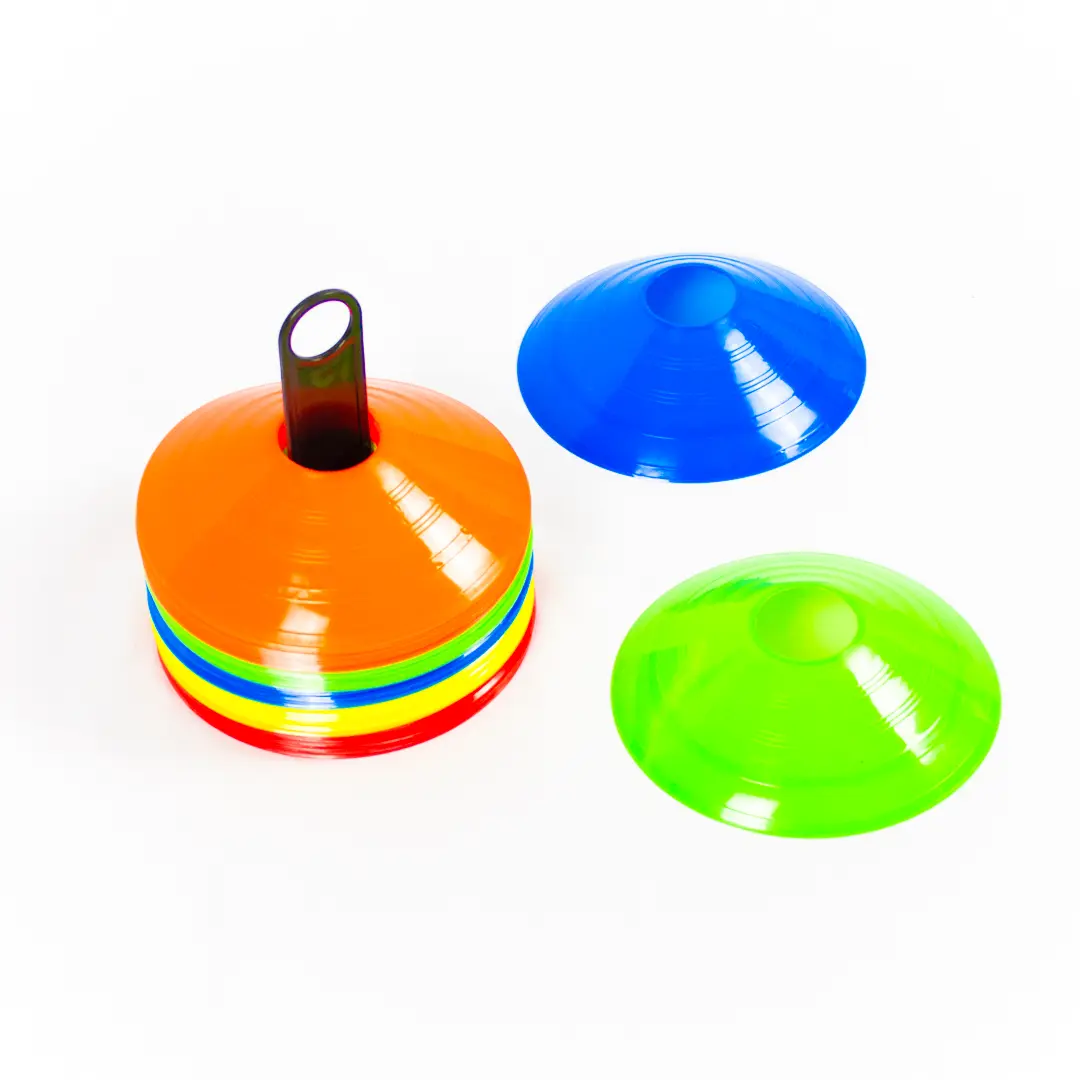Futtymania 50-Piece Sports Safety Cones Set - Fitness and Multi-Sports Training Essentials with Stand and Bag - Ideal for Football, Indoor/Outdoor Use