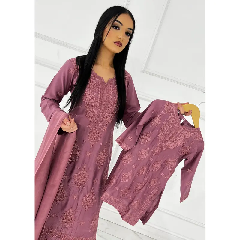 HK295 - Pink - Mummy n Me Linen Outfit 4