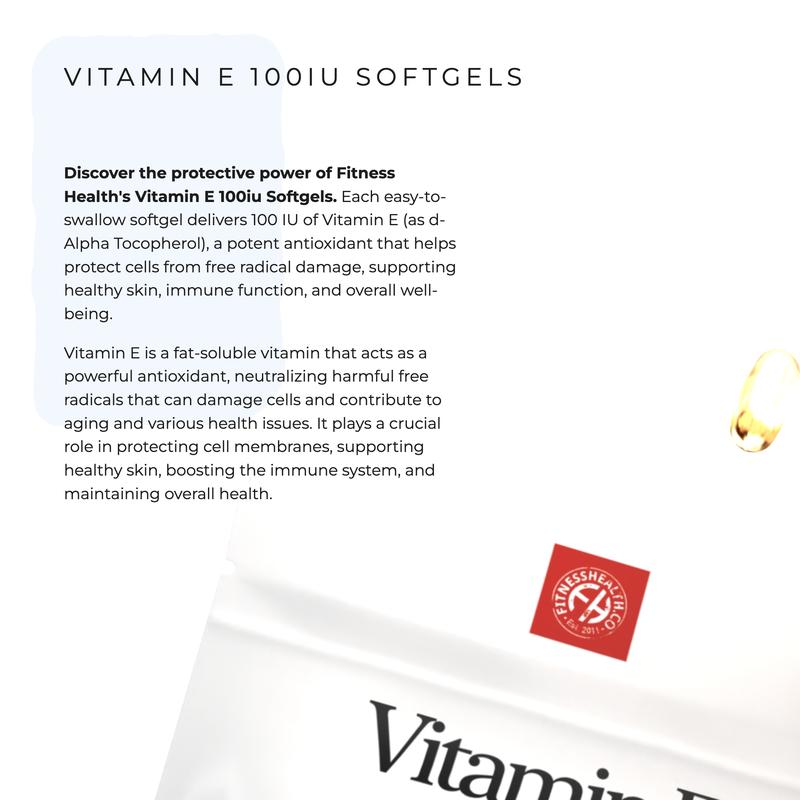 Vitamin E 100iu Softgels Antioxidant *HALF PRICE* 1