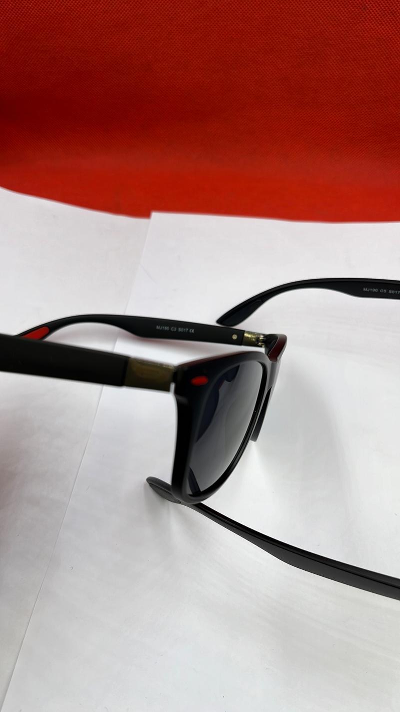 Product Introduction of Polarised Sunglasses Mens Womens Lightweight TR90 Frame 100% UV400 Protection Black+Red or Black +Silver 3
