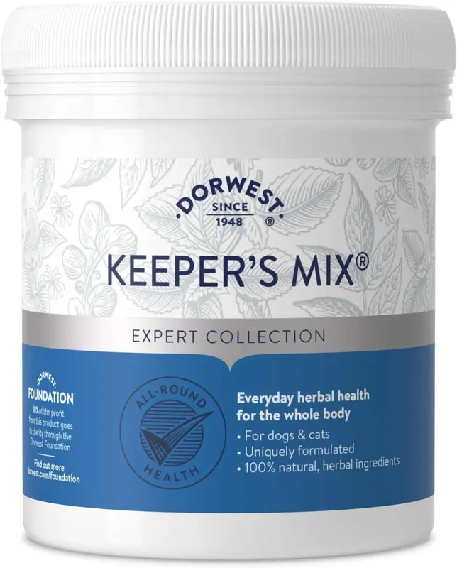 DORWEST HERBS Keeper’s Mix, 500g, Herbal Health Supplement for Dogs and Cats, Natural Herbs, Vitamins, and Minerals – for Healthier Happier Pets, Brown, 14DOR041 0