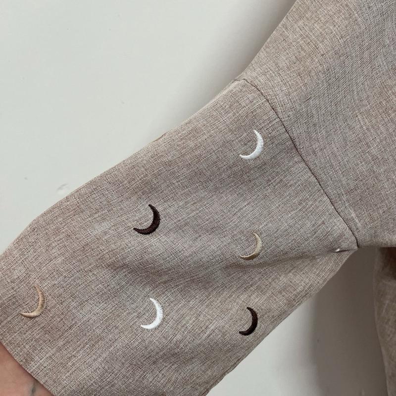 Premium Linen Abaya with Butterfly Style And Moon Embroidery 2