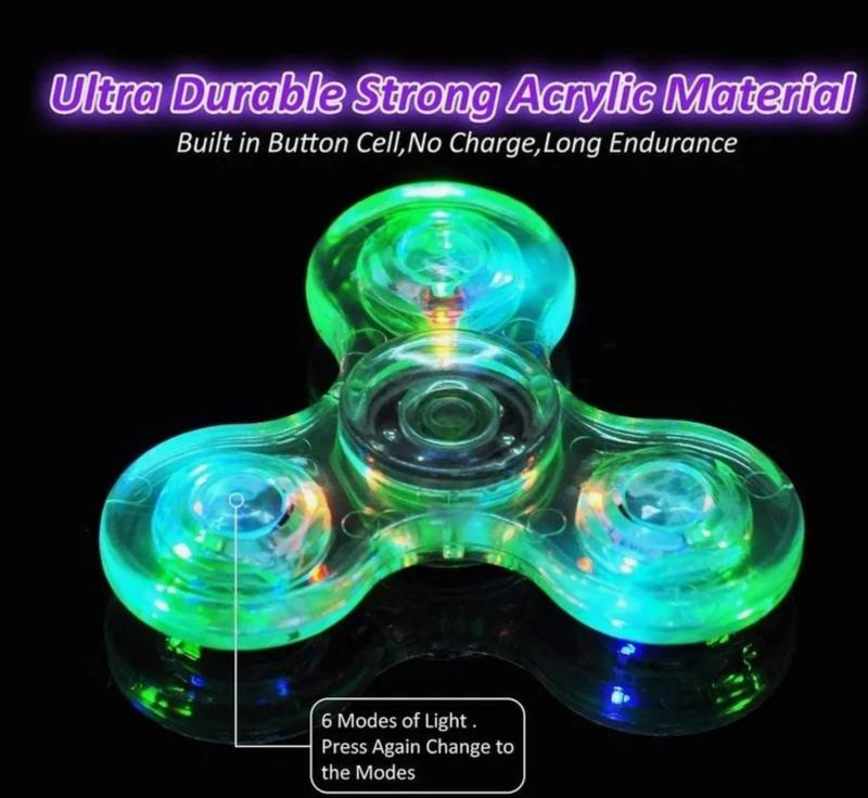 Product Introduction of LED Lighting Crystal Fidget Spinner, Finger Spinning Toy, Anxiety & Stress Relief Fidget Toy For Kids And Adults 4