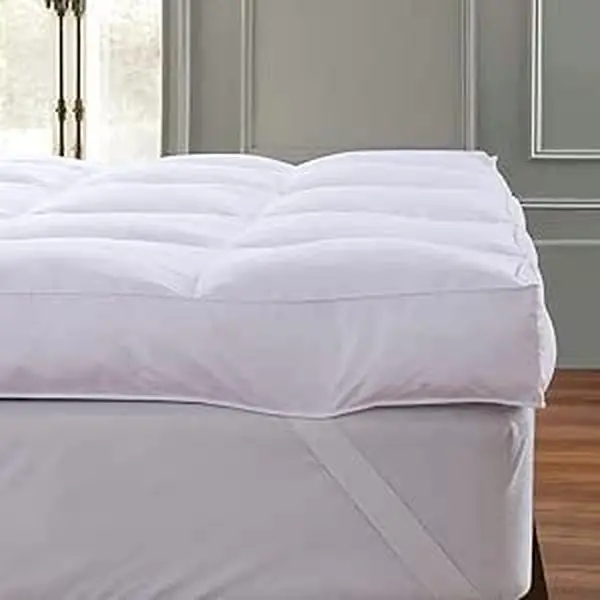 Luxury Mattress Topper 4 Inch (10 cm) thick Soft Breathable, Hypoallergenic Mattress Toppers are Box Stitched with Elasticized Corner Strap Mattress Topper