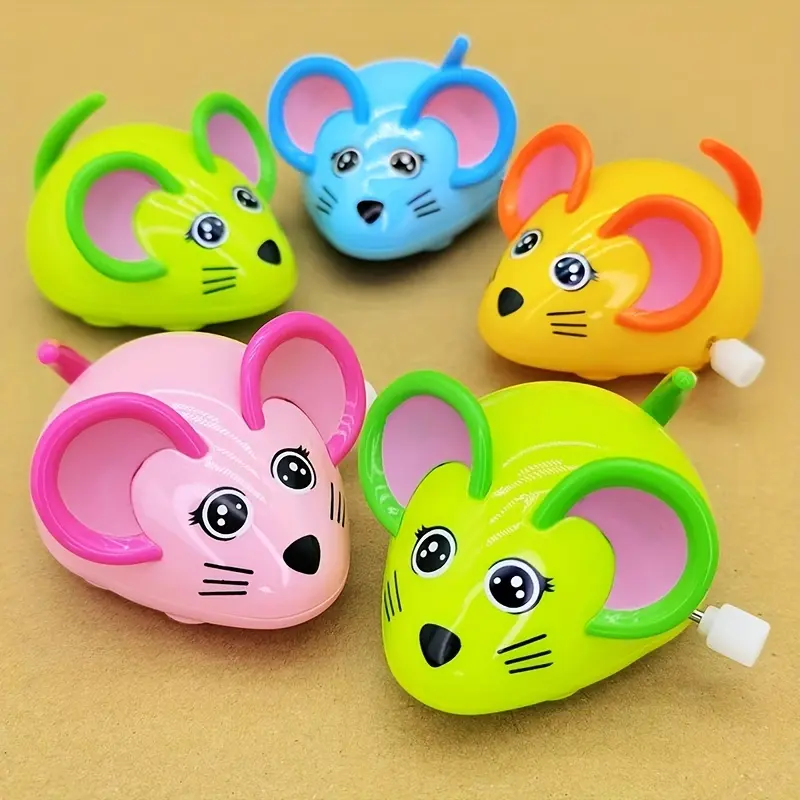 Clockwork Toy Animal String Will Run Cartoon On Chain Plastic Little Mouse Cute Educational Gift Novelty 1
