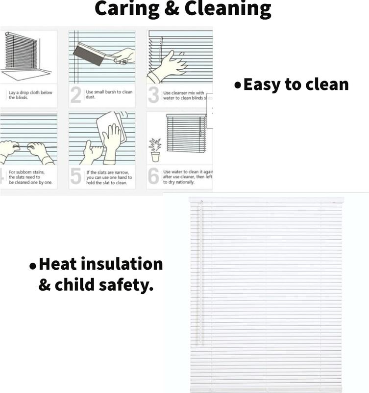 Funky Gadgets PVC Venetian Blind Blinds Easy Fit Curtains Trimmable Fittings Windows Treatment Shutters Twist Open Close PVC headrail 6