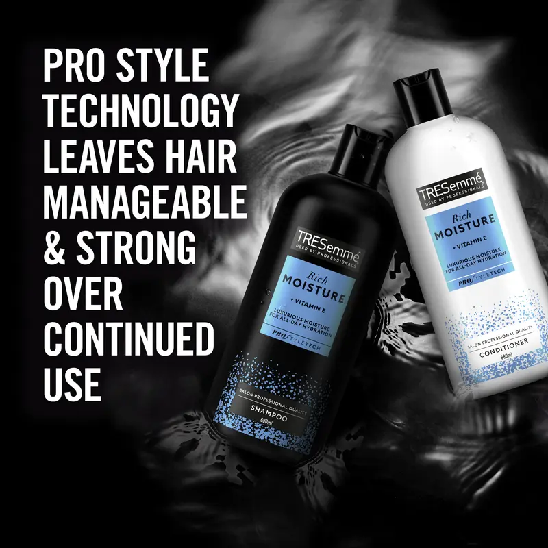 TRESemme Luxurious Wash & Care regime for moisturised, shiny and healthy-looking hair - Rich Moisture for all-day hydration Shampoo & Conditioner - 2 piece bundle 2