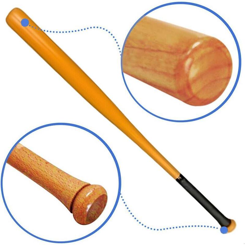 Wooden Baseball Bat Heavy Duty Rounders Softball Training 36" Natural Wood 4