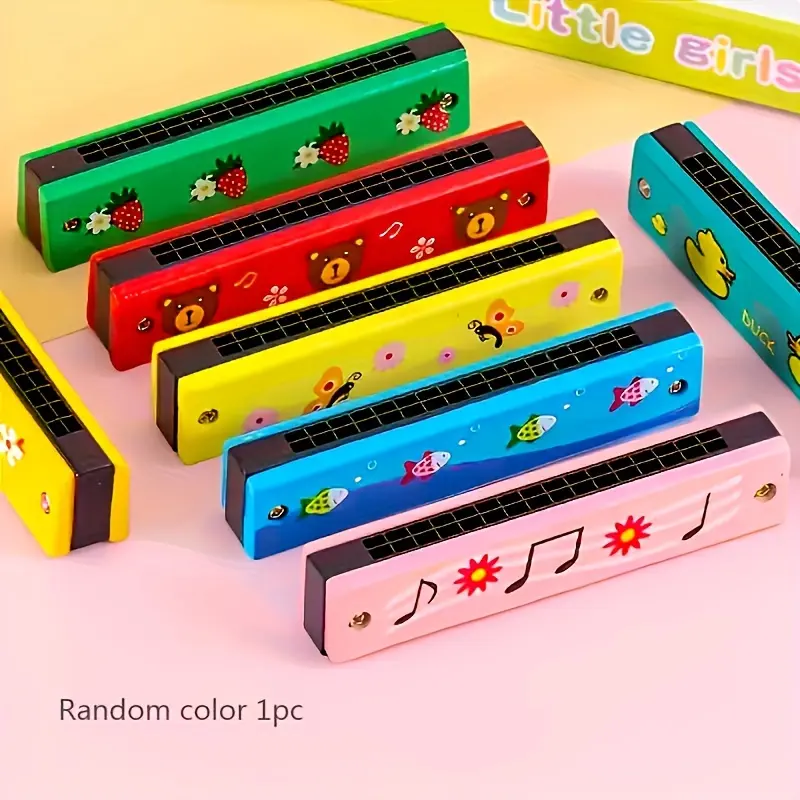 [16-Hole Harmonica for Youngsters] 16-Hole Harmonica Musical Toy for Youngsters - Perfect Beginner's Gift for Christmas, Halloween & Birthdays (Color Varies), Perfect for Winter, New Year 0