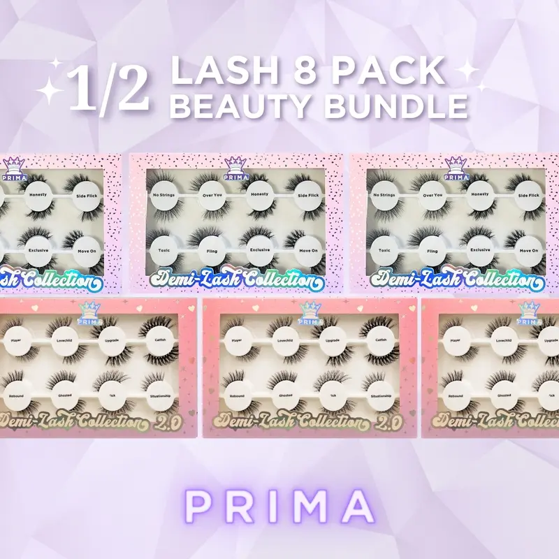 PRIMALASH: For The Lash Lovers... *FALSE LASH WHOLESALE* Eyelashes Makeup Pack Salon Fluffy Lightweight 4