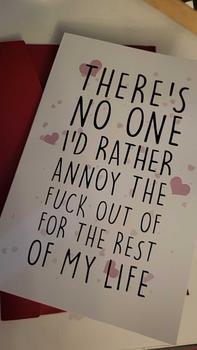 Product Review of Funny Anniversary Greeting Card, 1 Set Slogan Graphic Heart Pattern Message Card with Envelope, Creative Gift for Anniversary, Festive & Party, Gift for Mom, Mother's Day Gift from A**3 0