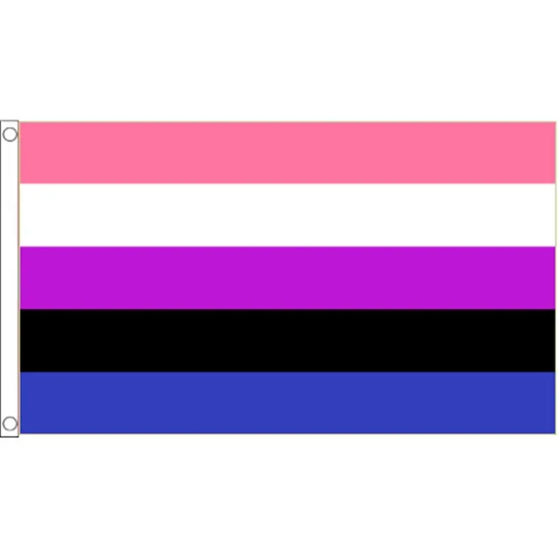 5ft x 3ft Genderfluid Flag Lesbian Love Gender Diversity Trans/LGBTQ/Pansexual/Non-Binary/Genderfluid Celebration Support 1