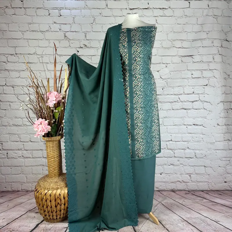 Self Print Floral Garam Suit 3
