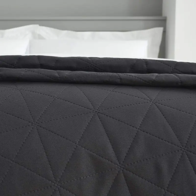 EHD Pin Sonic Luxury Quilted Style Bedspreads Super Soft Comforters Bed Throws 150 x 200 cms Size (Silver) 3