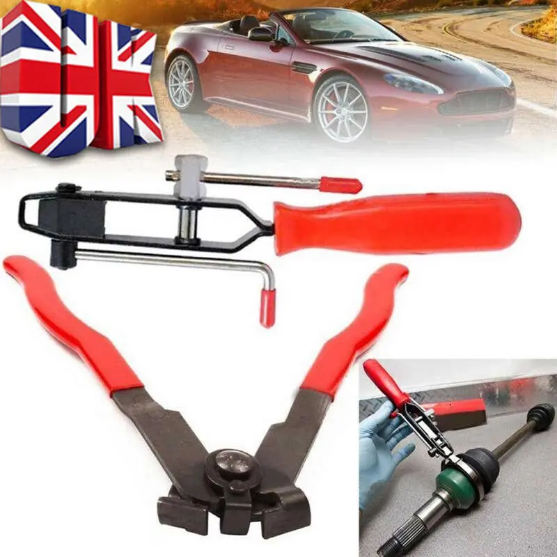 Professional CV Clamp Tool and CV Joint Boot Clamp Pliers Set Clip Hose #1567/68 4
