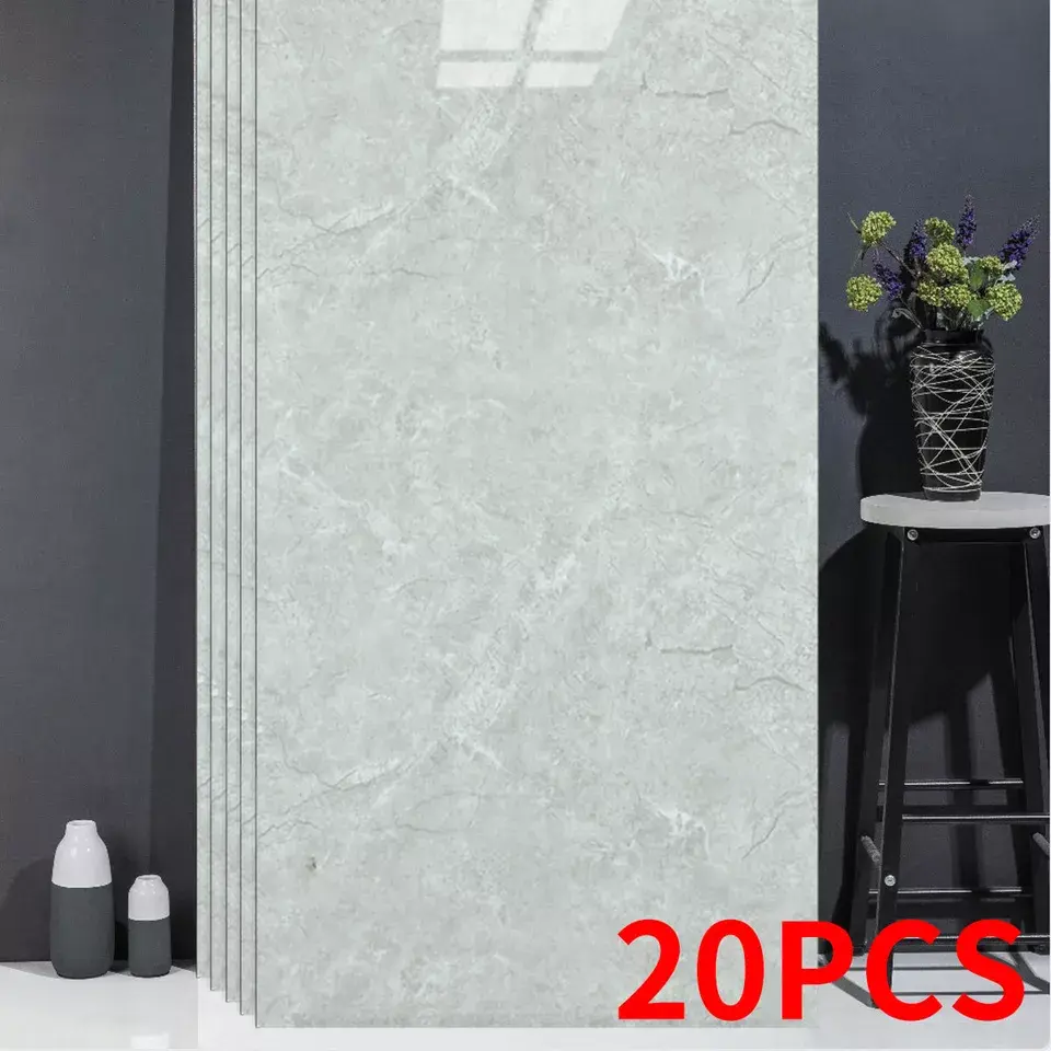 20x Self-Adhesive Marble Tiles Wall Sticker Stick On Kitchen Bathroom Home Decor Decorative Ornaments
