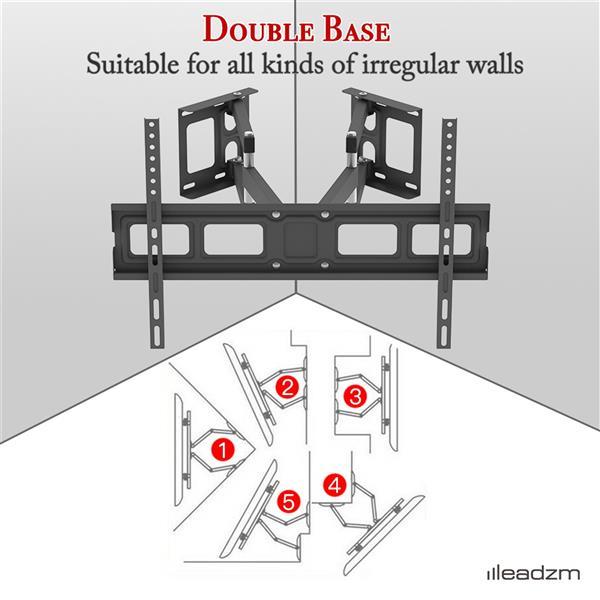 Product Introduction of TMSS-104 32"-70" Corner Full Motion Articulating TV Wall Mount Bracket Max Weight 50Kg VESA 600*400 32