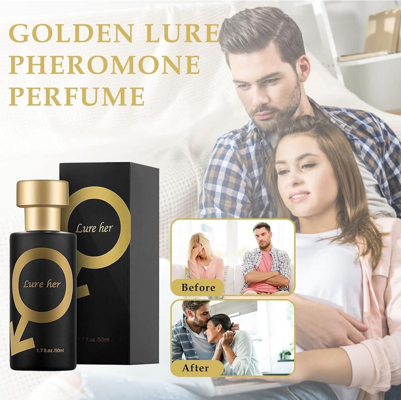 Lure Her Perfume for Men, 50ml Golden Lure Pheromone Men Perfume, Pheroman Cologne for Men, Make You More Attractive 3