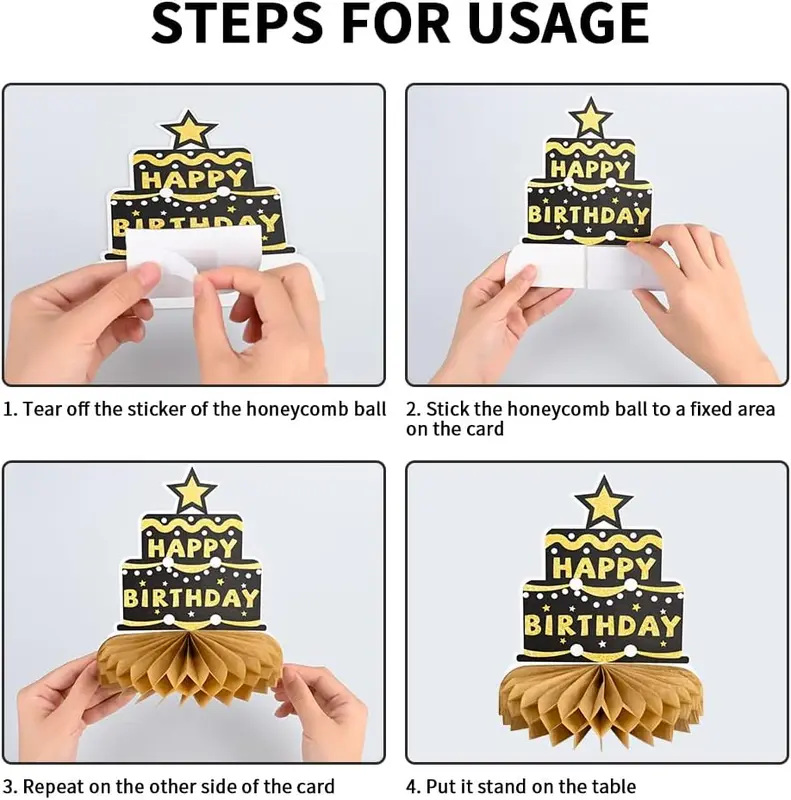 9Pcs 70th Happy Birthday Centerpieces, Black and Gold Happy Birthday Decorations, Happy Birthday Table Toppers for Men and Women, 70 Years Birthday Party Supplies (70 Years) Glass Sticker 3