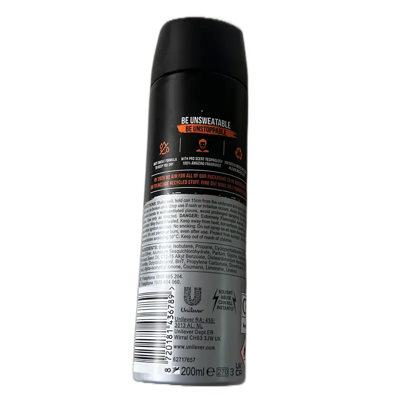 Lynx Jungle Fresh Antiperspirant Spray 72H Protection Deodorant 200ml, 1