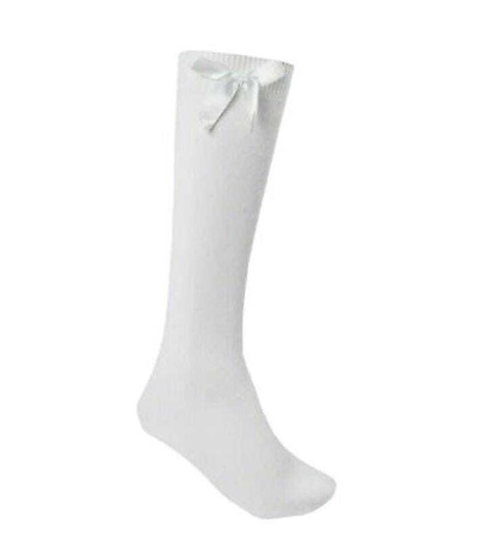 6 Pairs Cotton Rich Long Socks All Sizes Fashion School Knee High With Bow Girls 1