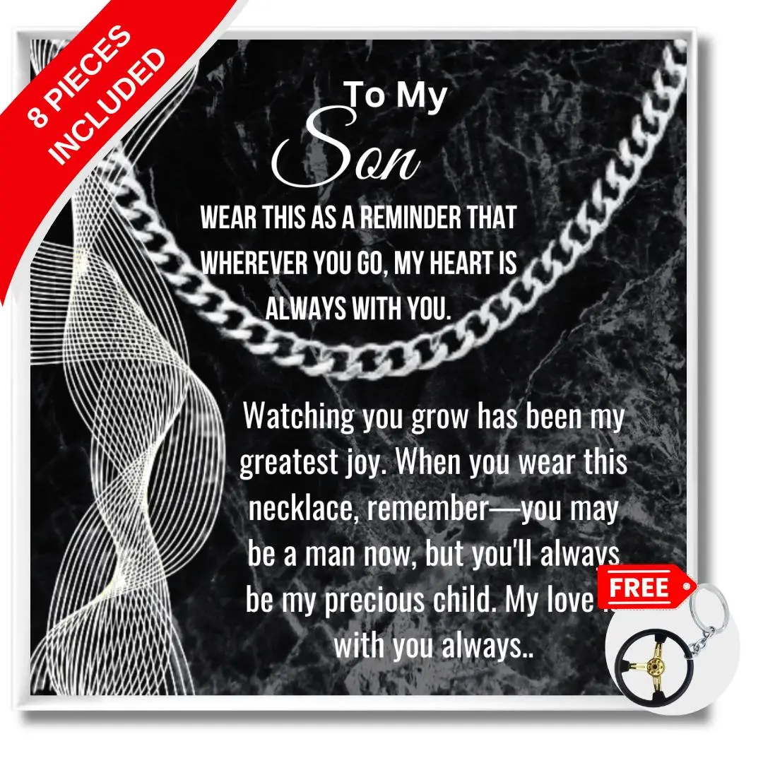 To My Son Necklace Chain Gift For Man Gift From Mum Dad  Gift For Him Birthday present Christmas Gift Anniversary Custom gift ideas 05