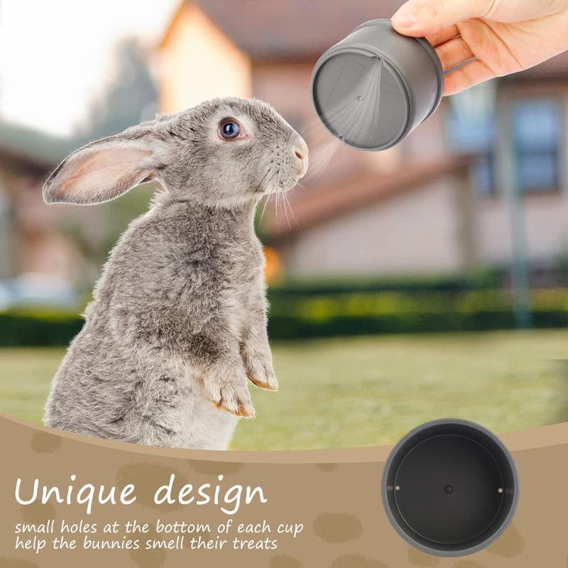 WALLFID 8 PCS Stacking Cups for Rabbits-Bunny Toys for Hiding Food and Playtime Fun,BPA-Free Safe Plastic Pet Toys,Multi-Coloured and Various Sizes 5