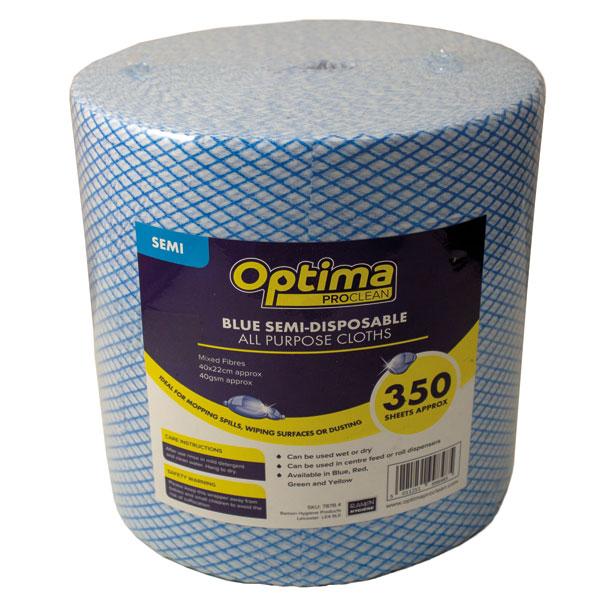 Ramon All Purpose Cloth Blue Roll 22cm x 40cm with 350 Sheets Lightweight Washable Cleaning Disposable 0
