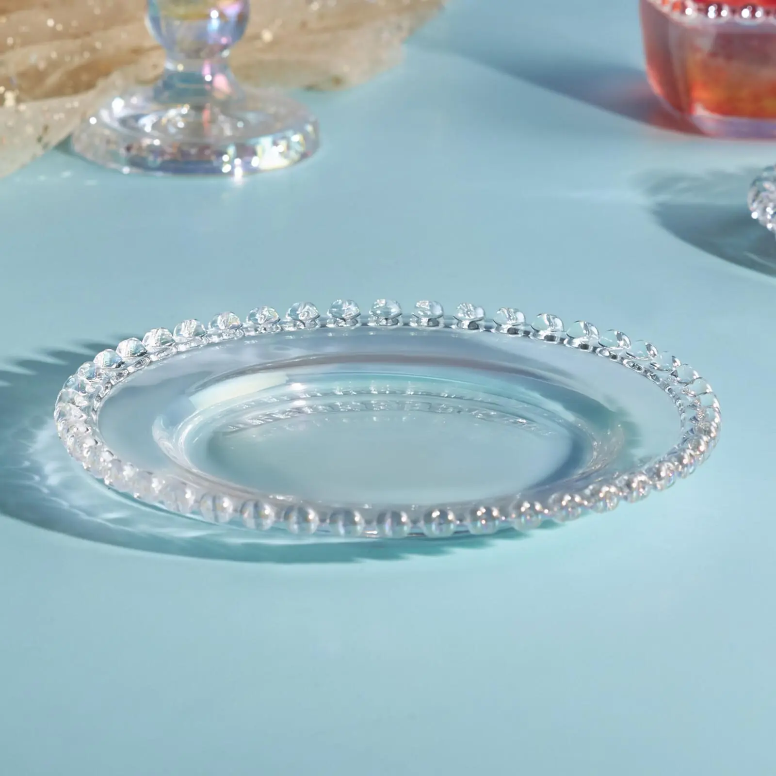 Karaca Rory Glass Side Plate, 19cm, Transparent