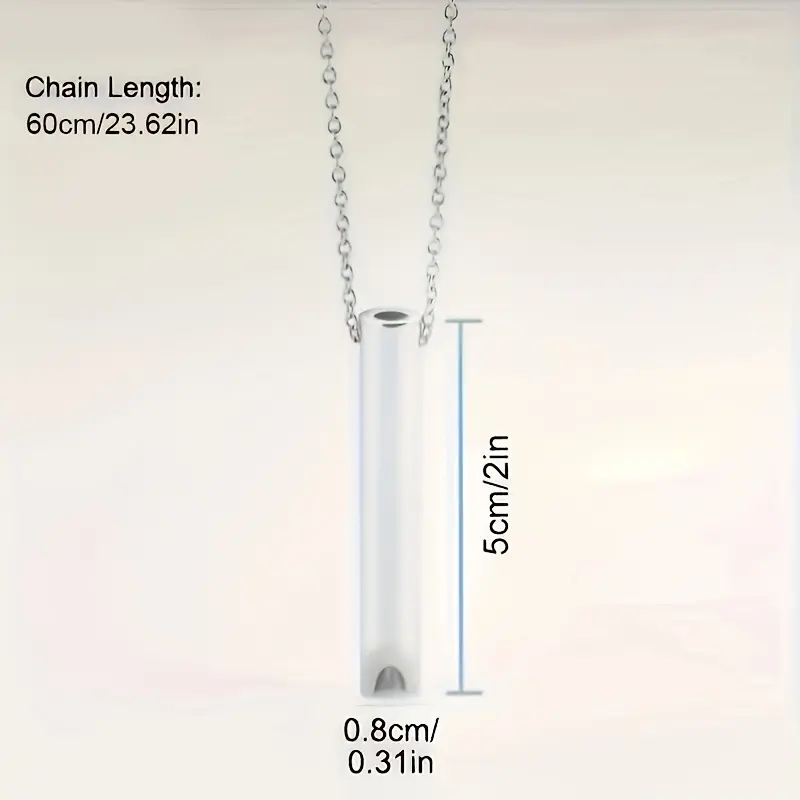 Stainless Steel Anxiety ReleaseNecklace,MindfulnessBreathing,Stress ReliefNecklace,Breathing Charm Necklacefor Stress & Anxiety Relief - QuitSmoking Vaping Oxygen,BreathlaceNecklace For Vape or SmokeAddiction, Gifts for Men,Women,RaveAccessories necklces 2