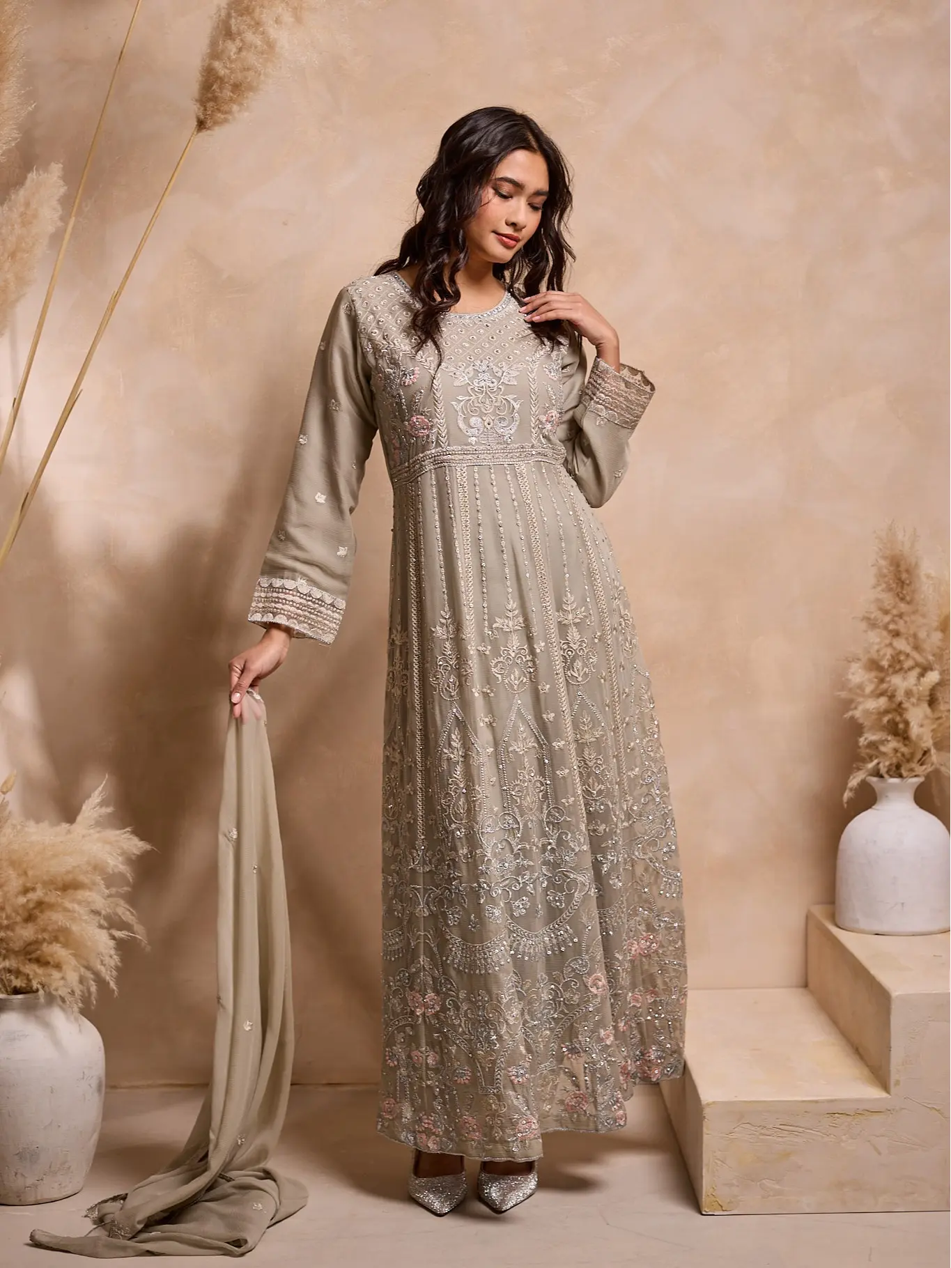 FND-124 Readymade Designer Chiffon Dress