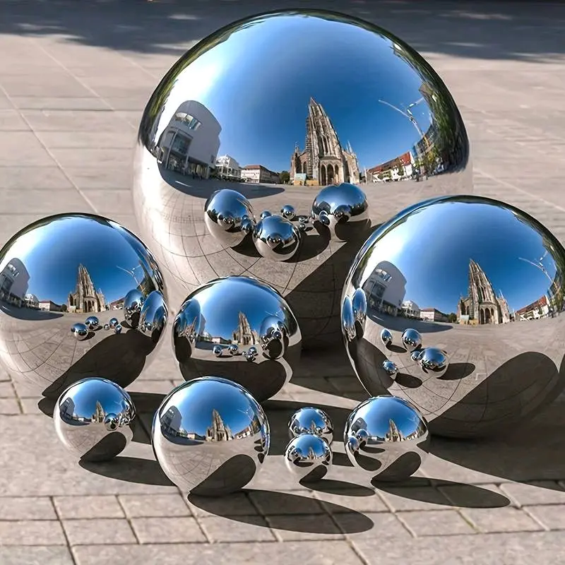 6pcs, 32-120mm Stainless Steel Gazing Ball, Mirror Polished Hollow Ball Reflective Garden Ball, Floating Pond Ball Seamless Gazing Globe, For Home Garden Decoration Ornaments (6 Mixed)XH58194 0