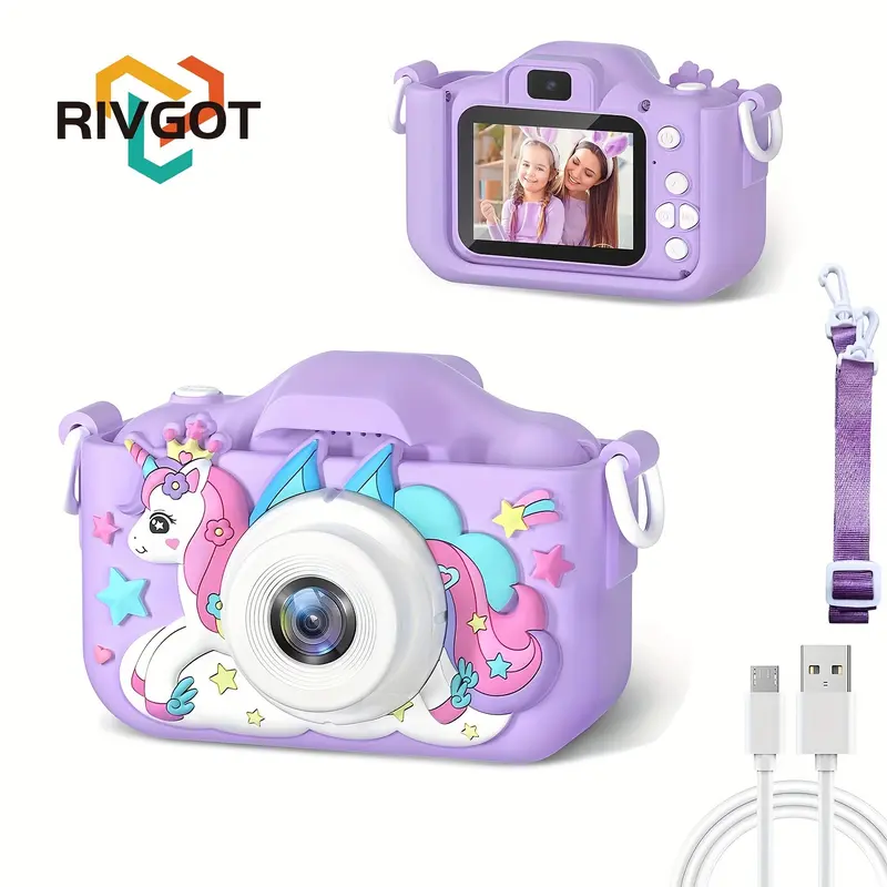 Gift Kids Toy Unicorn HD Camera, Suitable For 3-12 Years Old Toddlers, Kids, Boys And Girls, Selfie Camera For Kids, Christmas, Halloween, Thanksgiving And Birthday Gifts 5