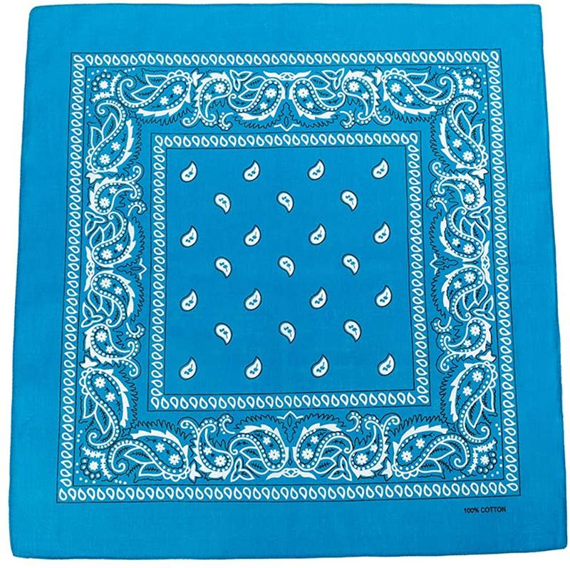 World of Shawls Cotton Paisley Bandanas Headband Scarf Print, Fashion Hair Accessory, Sports, Multifunctional 7