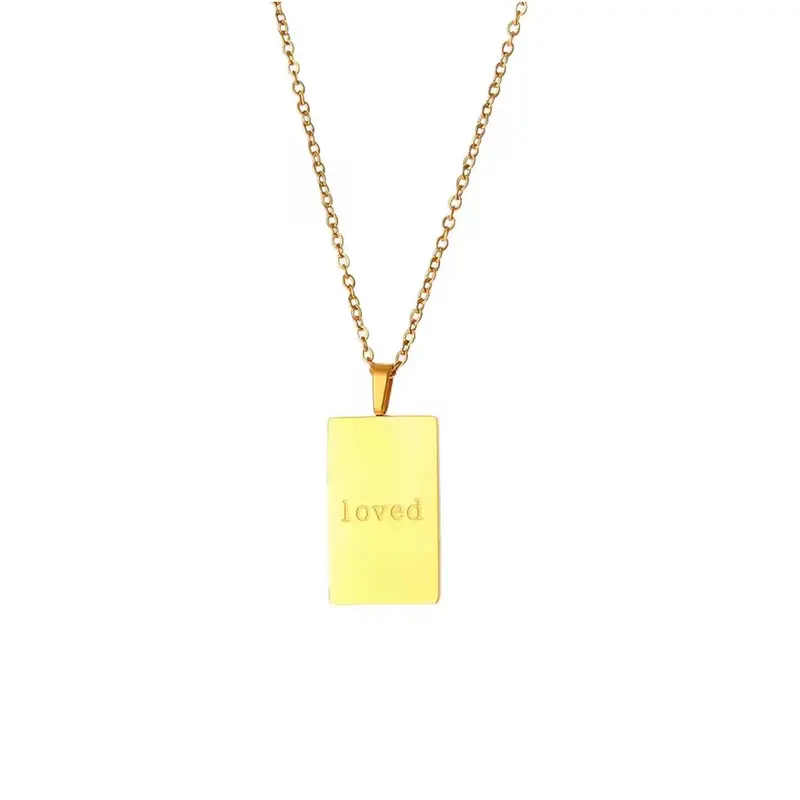 Demeter Feel Good Square Pendants / 18K Gold Plated 7