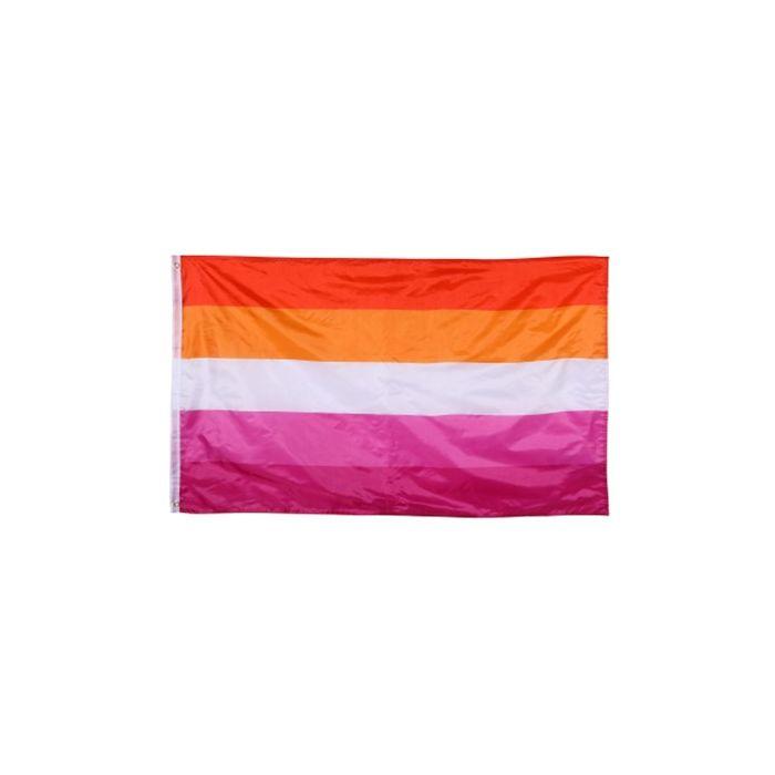 LGBTQ+ Lesbian Flag, 5ft x 3ft - Perfect for Hanging and Displaying 0