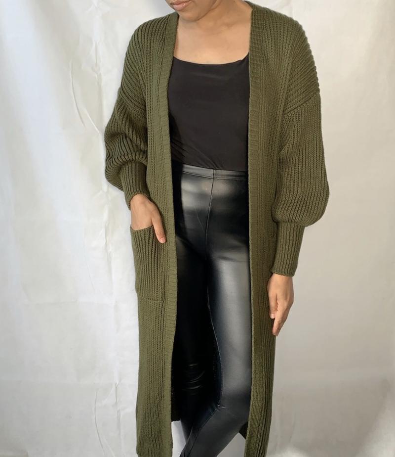 Product Introduction of Balloon sleeve maxi cardigan 8