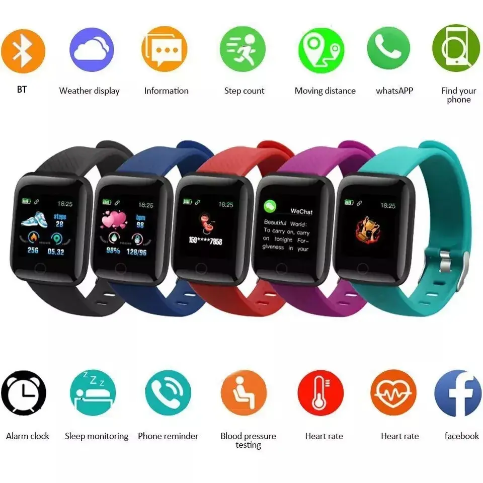 Smart Watch Men Women Fitness Tracker Blood Pressure Heart Rate Sport Watches UK