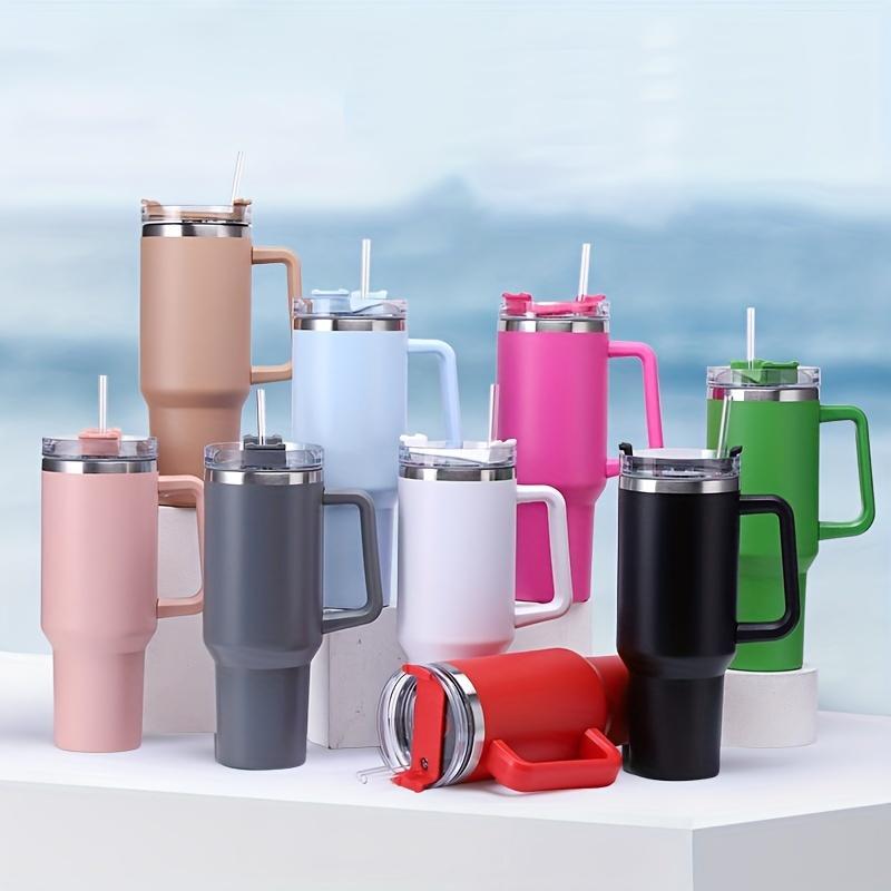 1200ML 304 Stainless Steel Insulated Water Bottle,Thermal Coffee Car Cup, Cold Hot Mugs Vacuum Flask With Handle Straw,For Sport 1