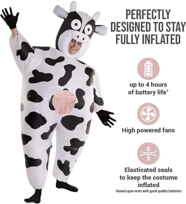 Morph Inflatable Cow Costume Adult, Cow Costume, Inflatable Cowboy Costume Adult, Cow Blow Up Costume, Cow Fancy Dress Adult 3
