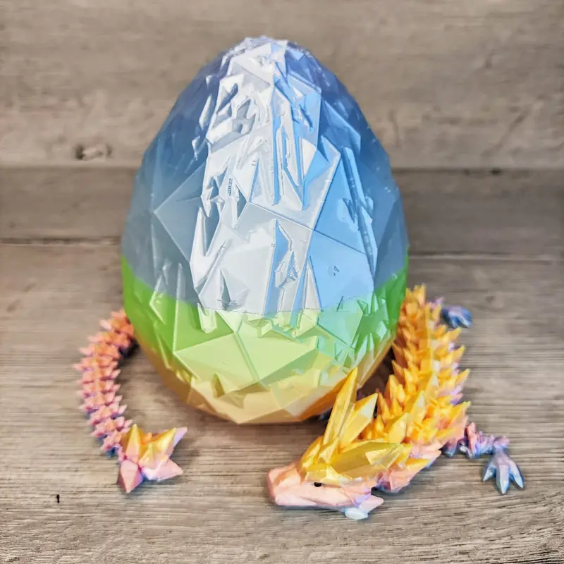 Crystal Dragon in Egg – 3D Printed Fantasy Collectible 7