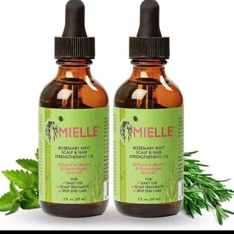 MIELLE ROSEMARY MINT SCALP & HAIR STRENGTHENING OIL FOR: DAILY USE ~ SCALP TREATMENT ~ SPLIT END CARE 2