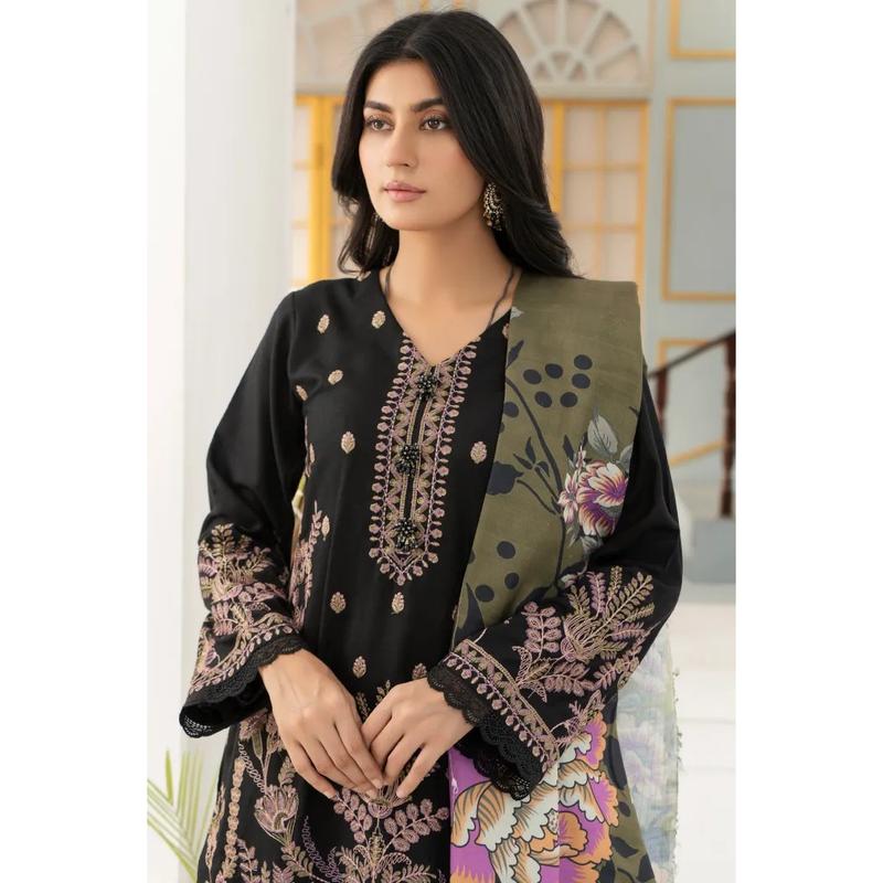 Dhanak Iznik Emb Pakistani Suits-1459-Black 3
