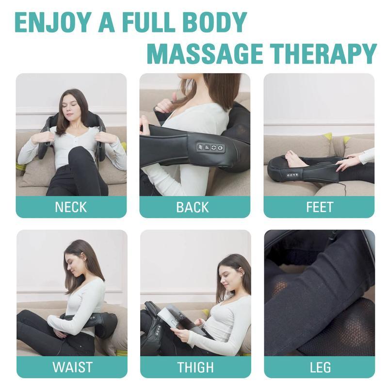Shiatsu Neck and Back Massager, Electric Shoulder Massager, Car Neck Massage Pillow for Neck, Back, Shoulder, Foot, Leg Massage, Perfect Gift for Men/Women/Family, Thanksgiving, Christmas, New Year Gift 8