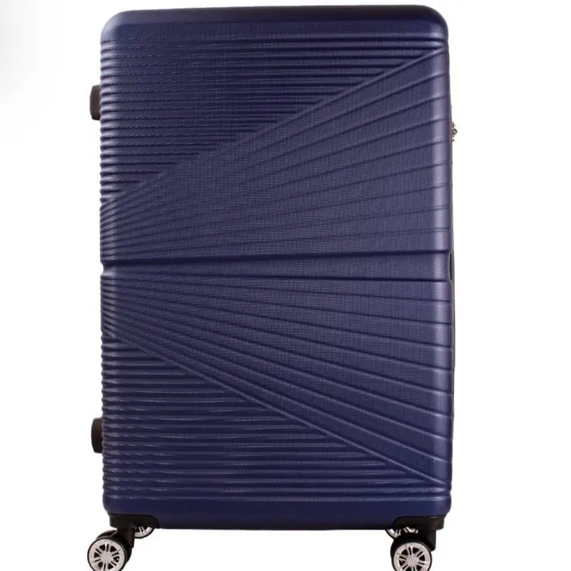 [M&S Bags Ltd] EXPANDABLE-Hard Shell Abs Luggage Suitcase-3pcs Set- colour Navy Blue-Curved Design-Sizes 20” 26” 28”-Lightweight-Expandable-Standard Lock-360 wheels Rotations-Detachable Wheels 1