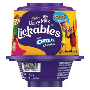 Cadbury Dairy Milk Lickables Chocolate with Oreo Chunks - Delicious Snack for Chocolate Lovers - Dessert Sweet Bonbon