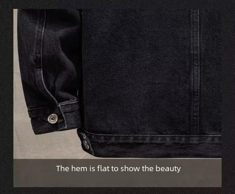 Product Introduction of Men's Loose-fit Trendy Denim Jacket Autumn 2024 New Style Workwear Jacket Regular Length 37