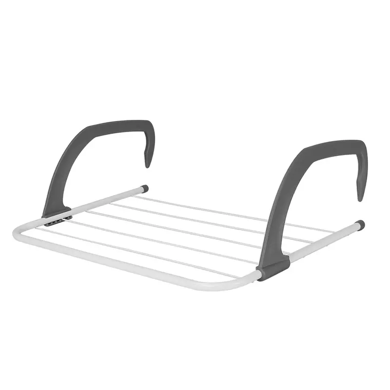 1x GREY Over Radiator Clothes Airer Accessories Laundry Plastic Rack 0