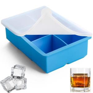 EZ Release - Large Silicone Ice Cube Tray Mould with Lid Kitchen Utensils icecubetray