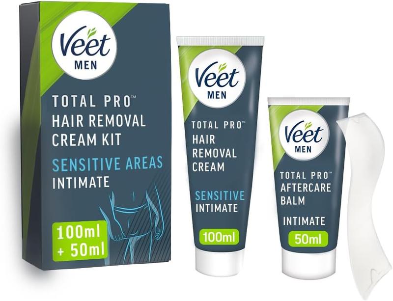 Product Introduction of Veet Men Intimate Hair Removal Kit, Mens Hair Removal Cream 100ml, After Shave Balm 50ml, 1 Spatula, Hair Removal Cream For Genitals, Pubic Hair Removal, Intimate Hair Removal 3